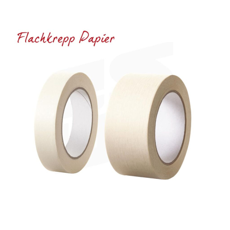 Flachkrepp | Träger: Papier, Kleber: Naturkautschuk - 111-R-KOPF by eswe versandpack gmbh