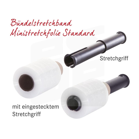 Bündelstretchband / Mini-Stretchfolie (LDPE) | Standard | Rollen - 23µ, 35µ - 203-RS-KOPF by eswe versandpack gmbh
