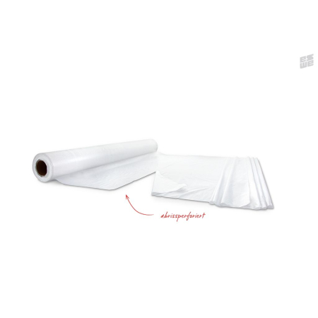 Deckblattfolie / Palettenabdeckblätter (HDPE · LDPE · rLDPE "Rezyklat") | Rollen, abrissperforiert (transparent, schwarz) - 25µ, 40µ - 204-RZ-KOPF by eswe versandpack gmbh