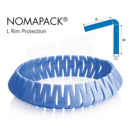 NOMAPACK® Schaumprofil "L 65x65-10" (LDPE) | Felgenschutz / Felgenring - 403-ZV-KOPF by eswe versandpack gmbh