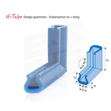 NOMAPACK® Schaumprofil "U-Tulpe" (LDPE) | Ecken verschweißt - 404-EV-KOPF by eswe versandpack gmbh