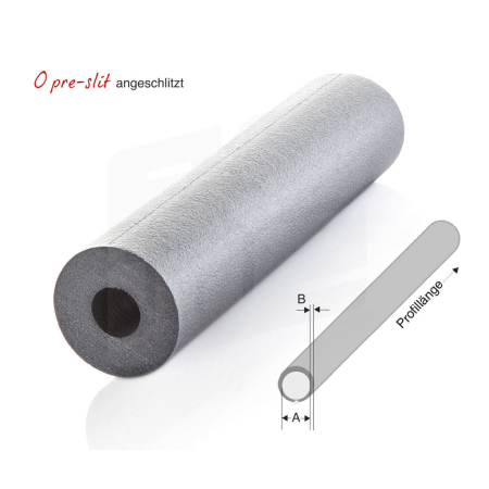 CLIMAFLEX® naturefoam "O pre-slit" 20 mm (LDPE) | Meterware (Stange) - 406-ZPS20-KOPF by eswe versandpack gmbh