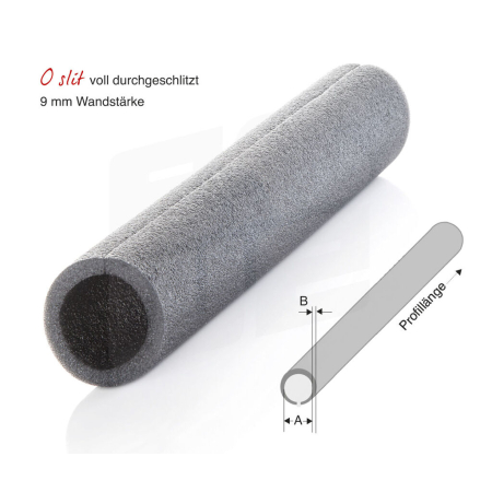 NOMAPACK® Schaumprofil "O slit" 9 mm (LDPE) | Meterware (Stange) - 406-ZS-KOPF by eswe versandpack gmbh