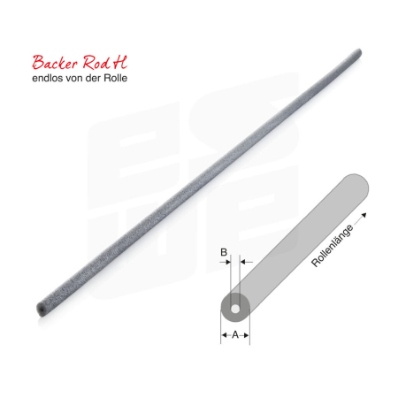 NOMATEC® Schaumprofil "Backer Rod H"  ("hollow", LDPE) l Meterware (Rolle) - 408-R-KOPF by eswe versandpack gmbh