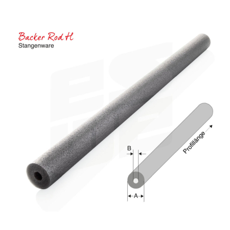 NOMATEC® Schaumprofil "Backer Rod H" ( "hollow", LDPE) l Meterware (Stange) - 408-Z-KOPF by eswe versandpack gmbh