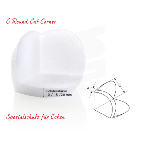 NOMAPACK® Schaumprofil "O Round Cut Corner" (LDPE) | Ecken - 434-KOPF by eswe versandpack gmbh