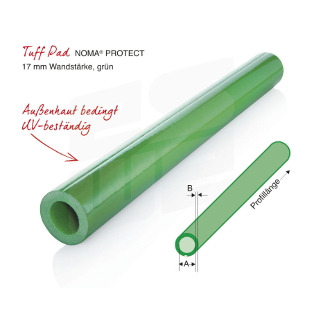NOMA® PROTECT "Tuff Pad" ("O pre-slit", "koex", LDPE) | Meterware (Stange) - 456-ZPS-KOPF by eswe versandpack gmbh