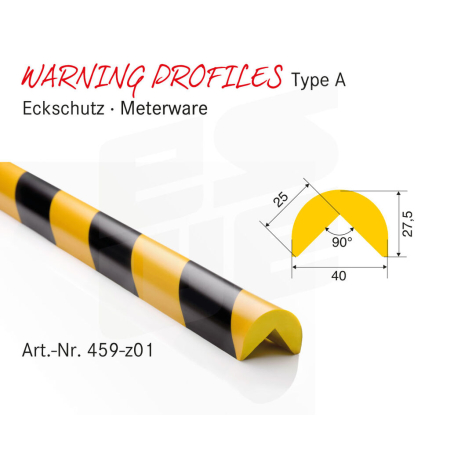 NOMA® PROTECT "Warning Profiles" (PUR) | Meterware (Stange) - 459-Z-KOPF by eswe versandpack gmbh