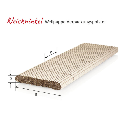 Wellpappe (Papier) | Verpackungspolster "Baseline" (Kennzeichnung: orange) - 460-KOPF by eswe versandpack gmbh