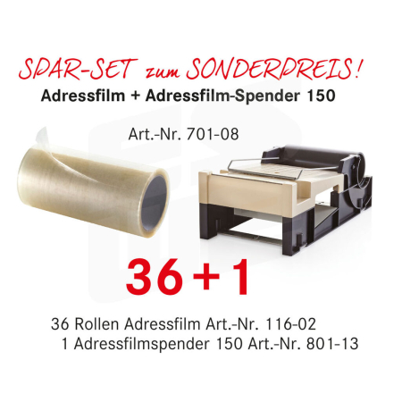 Spar-Set | Adressfilm PP / Etikettenschutzfolie | Träger: PP, Kleber: Acrylat - 701-ADRESS-KOPF by eswe versandpack gmbh