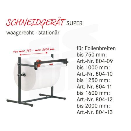 Spende- und Schneidgeräte SUPER | für Folien, Wellpappe etc. - 804-S-KOPF by eswe versandpack gmbh