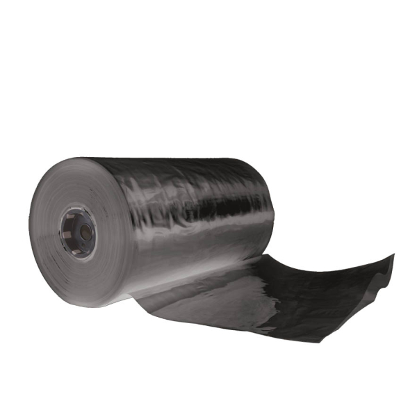 Schlauchfolie ´Super´ 600mm/125m - 100µ OPAK schwarz