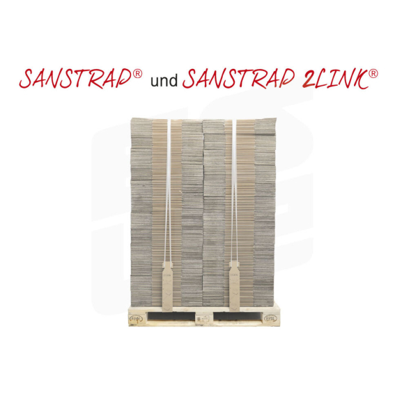 sanstrap® Dehnbänder (LDPE) · sanstrap 2link® (Papier)