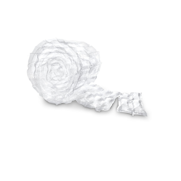 Lufkissen/Luftpolstermatten aus PA/PE 160x50mm (2er-Kette, 250 Bahnen pro Rolle, abrissperforiert)