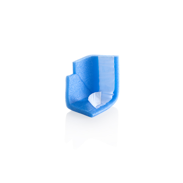 NOMAPACK® Schaumprofil ´L 75x75-10 HMR´ Ecke, ca. 100mm Schenkel, verschweißt (HMR selbstklebend,