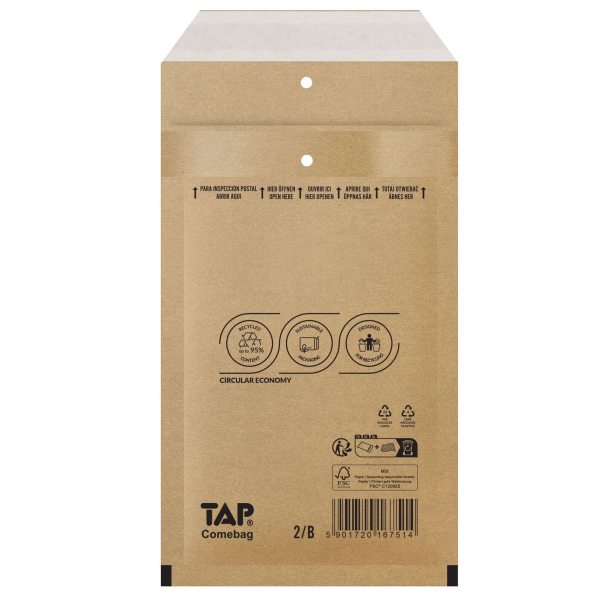 Luftpolstertaschen ´B´ bzw. ´2´ braun (DIN C6)