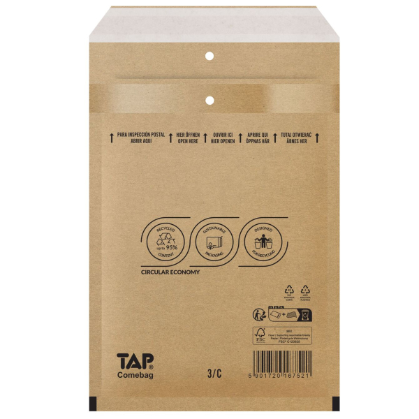 Luftpolstertaschen ´C´ bzw. ´3´ braun (DIN B6)