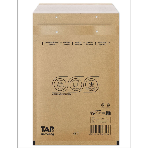 Luftpolstertaschen ´D´ bzw. ´4´ braun (DIN C5)