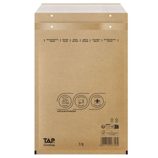 Luftpolstertaschen ´G´ bzw. ´7´ braun (DIN A4)