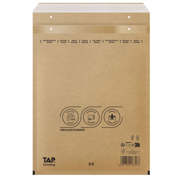 Luftpolstertaschen ´H´ bzw. ´8´ braun (DIN B4)