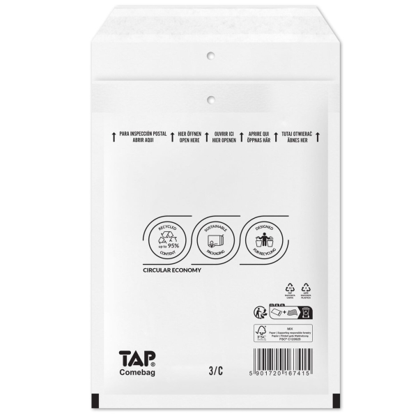 Luftpolstertaschen ´C´ bzw. ´3´ weiß (DIN B6)