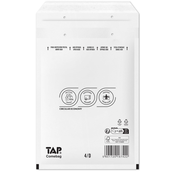 Luftpolstertaschen ´D´ bzw. ´4´ weiß (DIN C5)