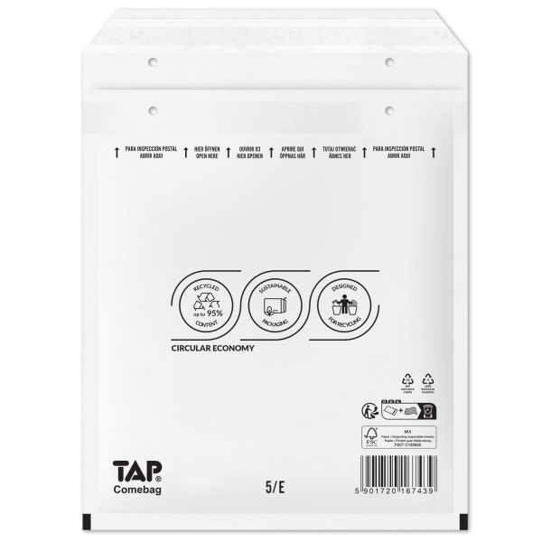 Luftpolstertaschen ´E´ bzw. ´5´ weiß (DIN B5)