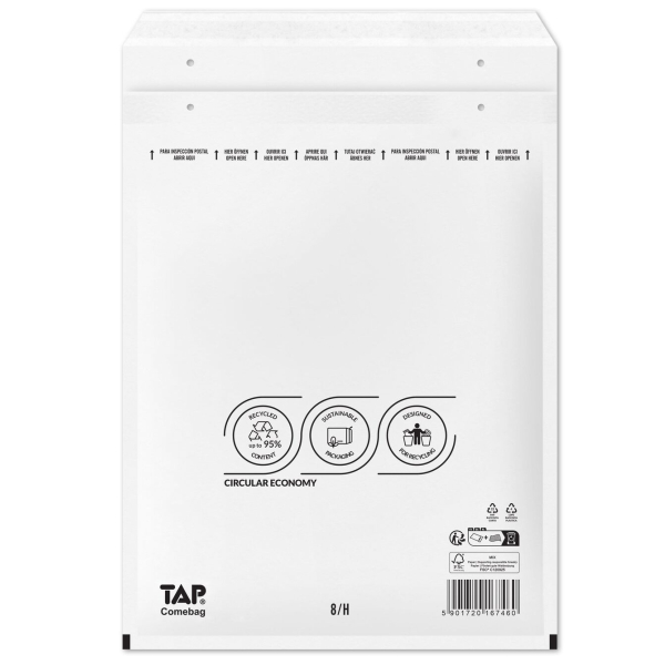 Luftpolstertaschen ´H´ bzw. ´8´ weiß (DIN B4)