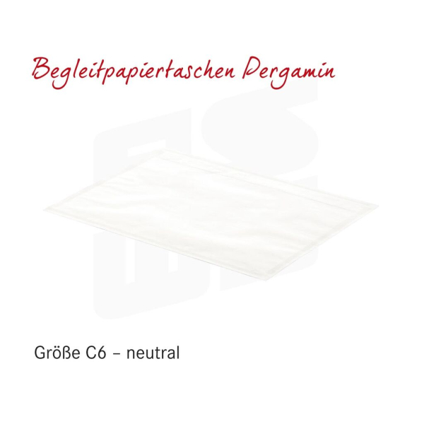 Begleitpapiertaschen (Pergamin, Papier) | neutral oder mit Aufdruck