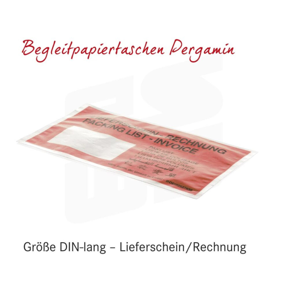 Begleitpapiertaschen (Pergamin, Papier) | neutral oder mit Aufdruck