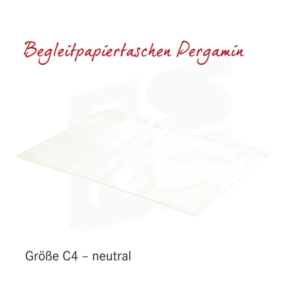 Begleitpapiertaschen (Pergamin, Papier) | neutral oder mit Aufdruck