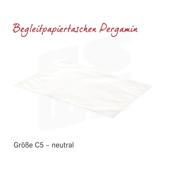 Begleitpapiertaschen (Pergamin, Papier) | neutral oder mit Aufdruck