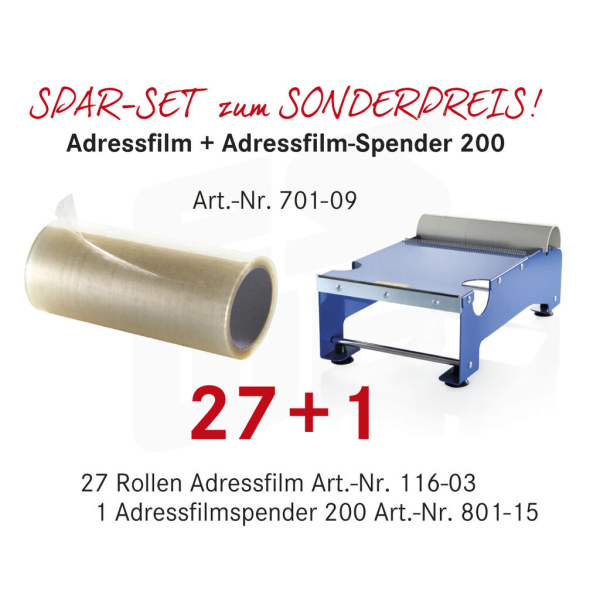 Spar-Set | Adressfilm PP / Etikettenschutzfolie | Träger: PP, Kleber: Acrylat