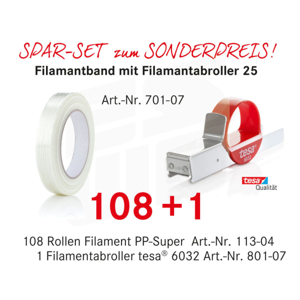 Spar-Set | Filament PP-SUPER | Träger: PP, Kleber: Hotmelt