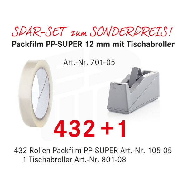 Spar-Set | Packfilm PP-SUPER | Träger: PP, Kleber: Acrylat