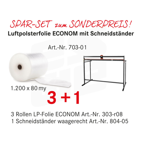 Spar-Set | Luftpolsterfolie ECONOM | Rollen