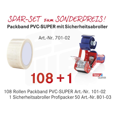 Spar-Set | Packband PVC-SUPER | Träger: PVC, Kleber: Naturkautschuk